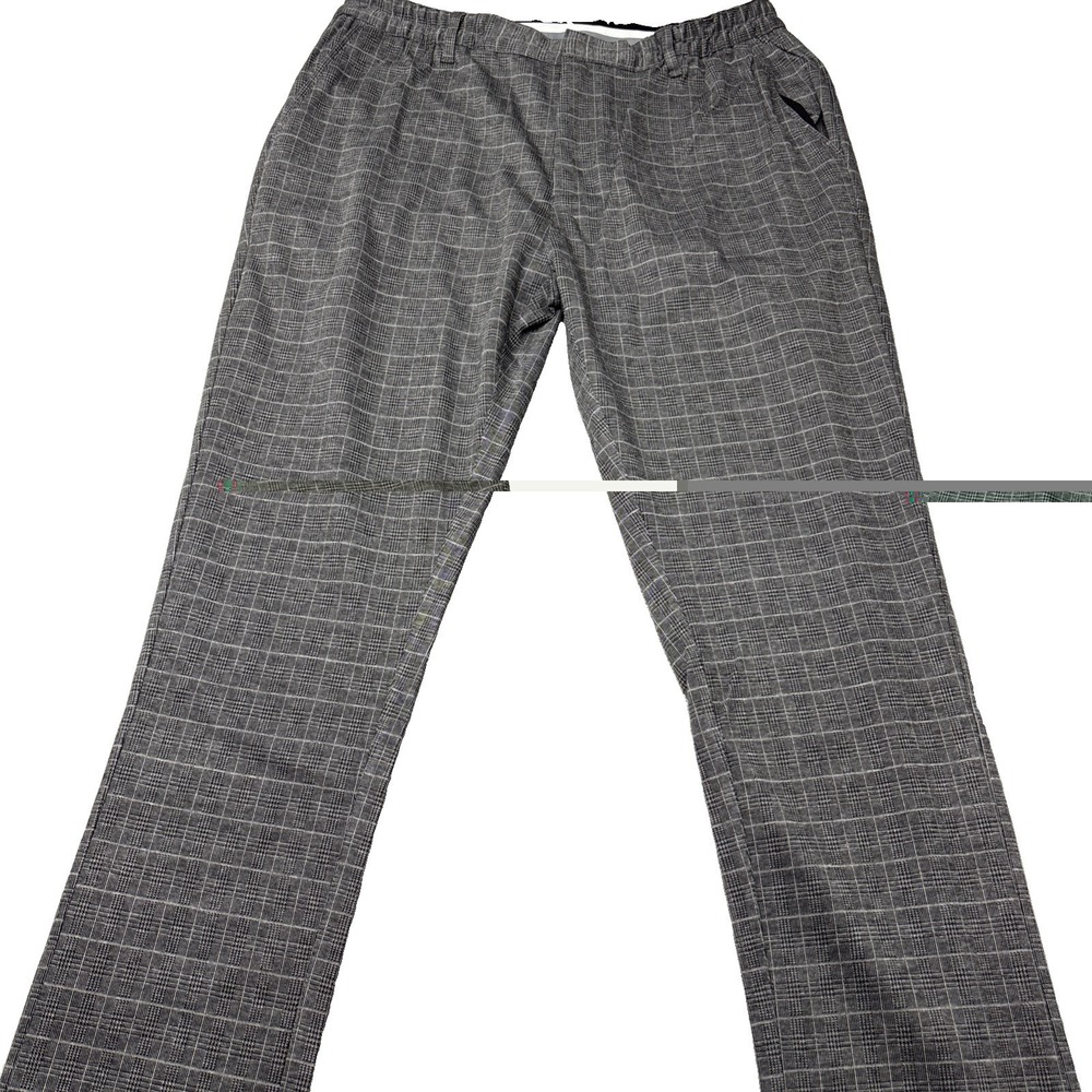 Civil Society 38x30 Glen Plaid Stretch Brooklyn Charcoal Gray Pants NWT